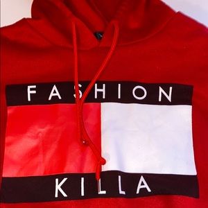 Fashion killa cropped hoodie